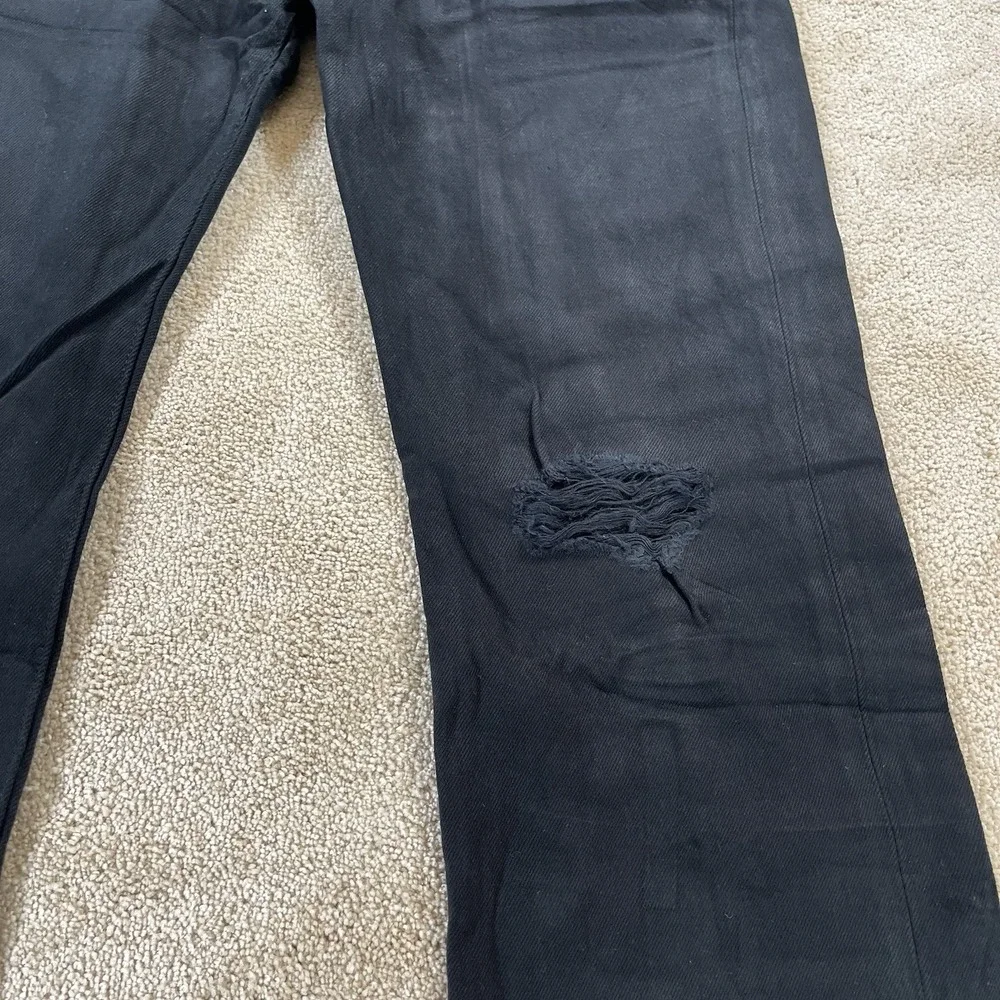 levis 501 premium mens jeans 31x32 True Fit‎ 32x32 Distressed Black 100% Cotton